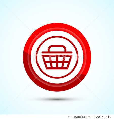 Basket icon design illustration, Shopping basket icon, Button Design 120152819