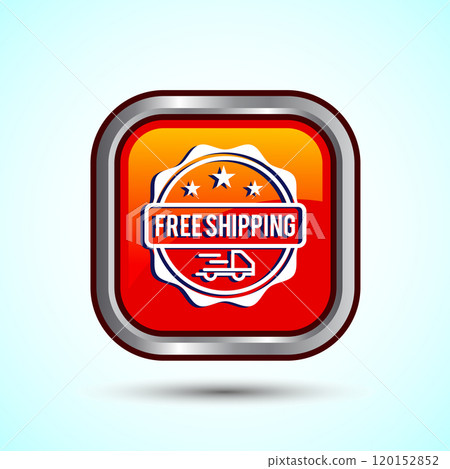 Free shipping icon design illustration, Free delivery icon, Button Design 120152852