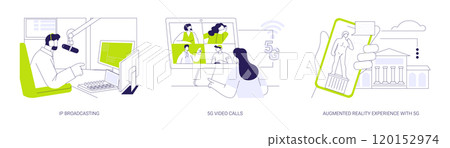 5G technology abstract concept vector illustrations. 120152974