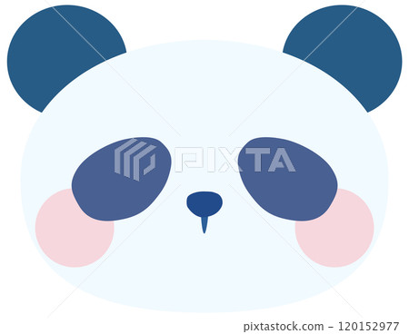 Cute panda illustration face vector material 120152977