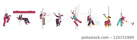 Set of industrial climbers. Set of industrial climbers. 120152989