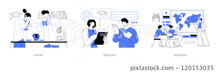 Social science isolated cartoon vector illustrations se 120153035
