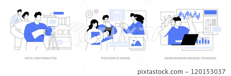 Associate in Digital media isolated cartoon vector illustrations se 120153037