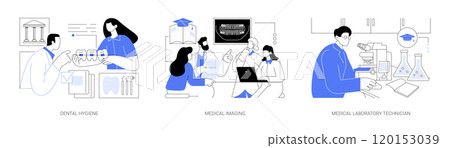 Associate in Medicine isolated cartoon vector illustrations se 120153039