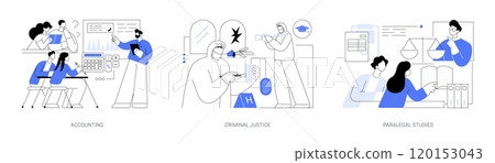 Associate in Applied Science isolated cartoon vector illustrations se 120153043