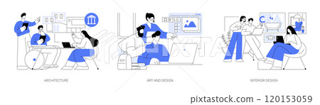 Associate in Arts degree isolated cartoon vector illustrations se 120153059