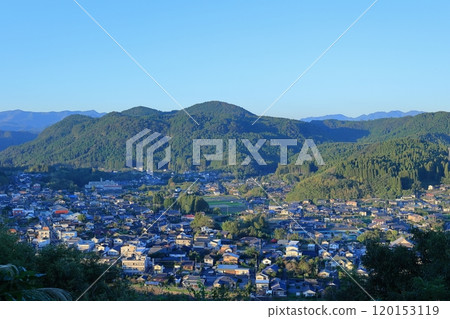 View of the Aira cityscape from the ruins of Gamou Castle 120153119