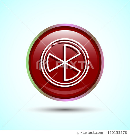 Radiation icon design illustration, Biological hazard icon, Button Design 120153278