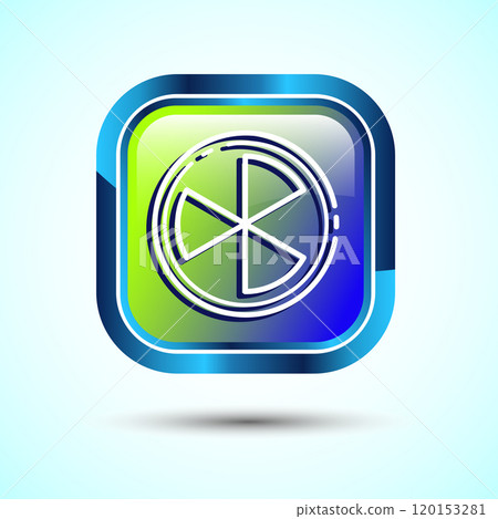 Radiation icon design illustration, Biological hazard icon, Button Design Radiation icon design illustration, Biological hazard icon, Button Design 120153281