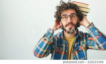 Confused male holding his head background material Confused male holding his head background material 120153346