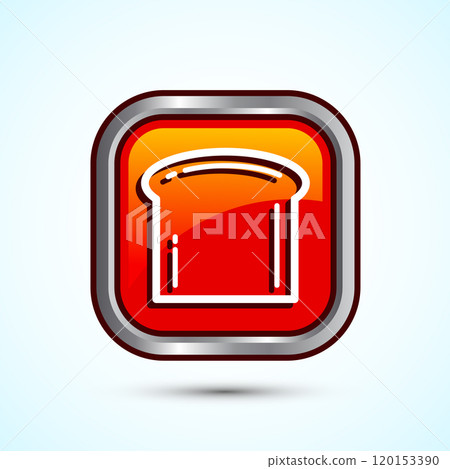 Bread Icon Design Illustration, Bakery Icon, Button Design 120153390
