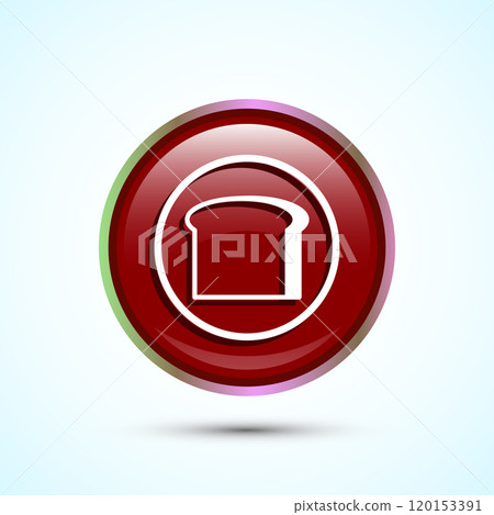 Bread Icon Design Illustration, Bakery Icon, Button Design 120153391