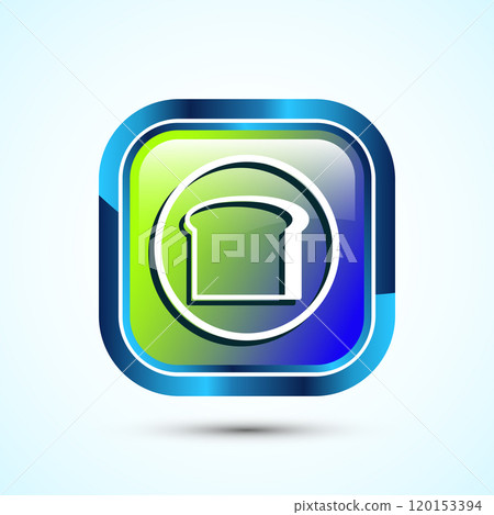 Bread Icon Design Illustration, Bakery Icon, Button Design 120153394
