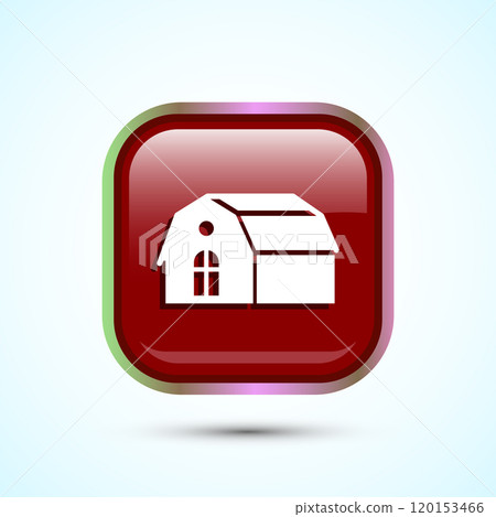 Farming Barn Icon Design Illustration, Farm and Agriculture Barn Sign, Button Design Farming Barn Icon Design Illustration, Farm and Agriculture Barn Sign, Button Design 120153466