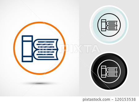 Book Icon Design Illustration, Book Icon For Apps and Websites Book Icon Design Illustration, Book Icon For Apps and Websites 120153538