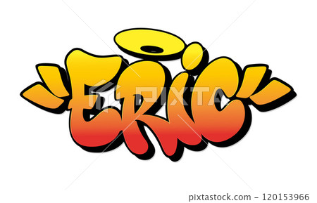 Eric name in graffiti style. Vector illustration. 120153966