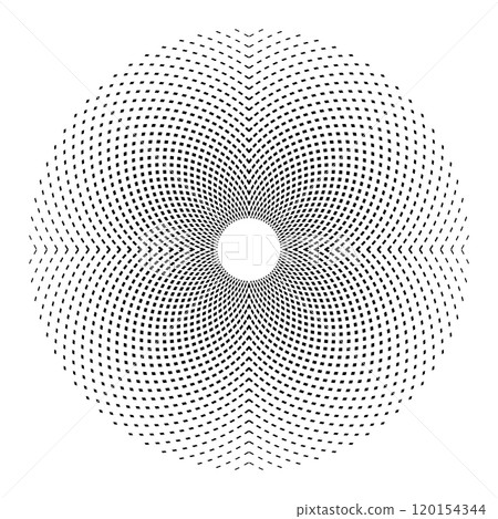 Abstract Radial Halftone Geometric Circle Dots Pattern. Abstract Radial Halftone Geometric Circle Dots Pattern. 120154344