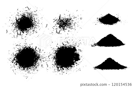 Powder Pile Icon, Dirt Symbol, Soil Sign, Dust Heap 120154536