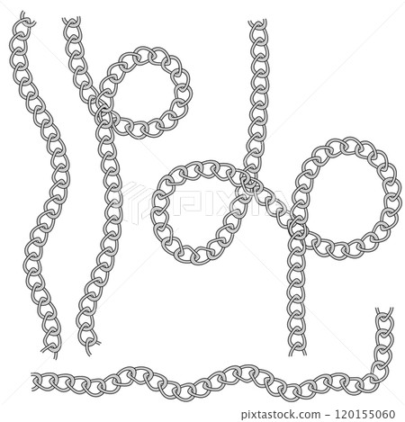Vector chain pattern. Fabric chain background 120155060