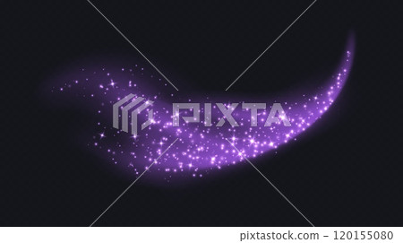 Purple magic cloud with sparkles, stardust sparkling decoration. Glowing glitter smoke trail. Purple magic cloud with sparkles, stardust sparkling decoration. Glowing glitter smoke trail. 120155080