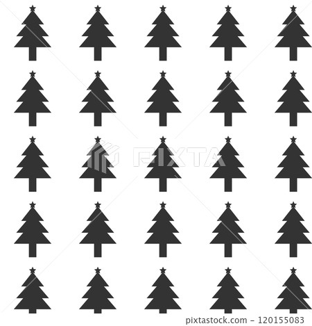 Simple vector seamless pattern of monochrome Christmas trees Simple vector seamless pattern of monochrome Christmas trees 120155083