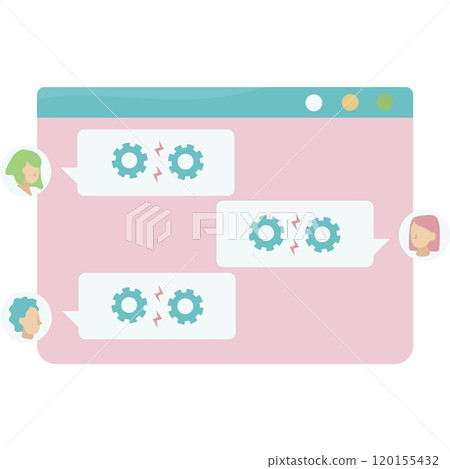 Technical support icon vector online life chat Technical support icon vector online life chat 120155432