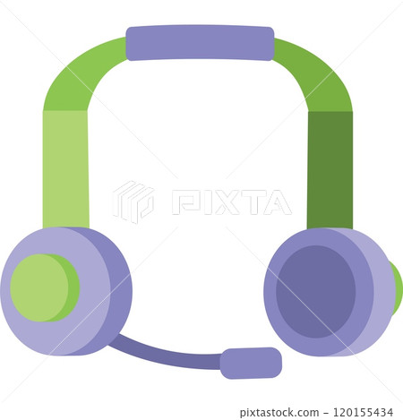 Headset vector technical support center flat icon 120155434