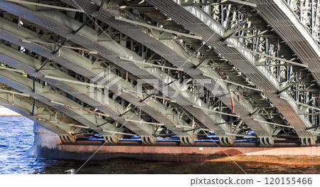 Construction of the lower part of the Trinity Bridge, Saint-Petersburg 120155466
