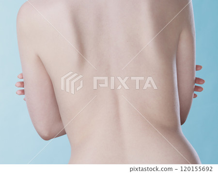 Young woman with naked back Young woman with naked back 120155692