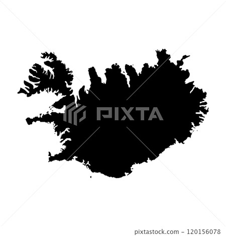 Iceland Map Illustration Icon Iceland Map Illustration Icon 120156078