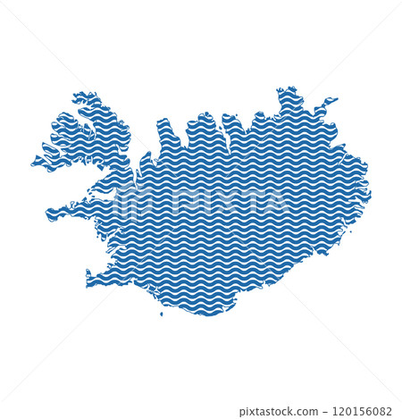 Iceland Map Illustration Icon Iceland Map Illustration Icon 120156082