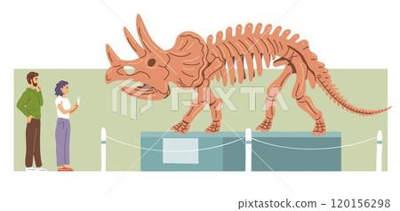 Museum of Paleontology with dinosaur skeleton Museum of Paleontology with dinosaur skeleton 120156298