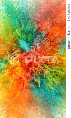 Abstract Holi Coloured Powder Explosion. 120156894