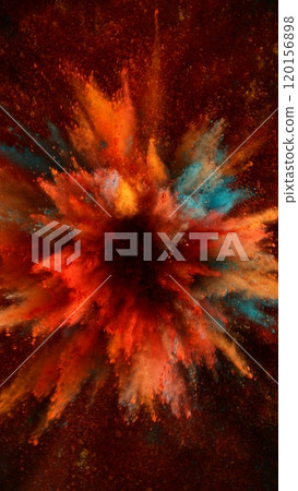 Abstract Holi Coloured Powder Explosion. 120156898