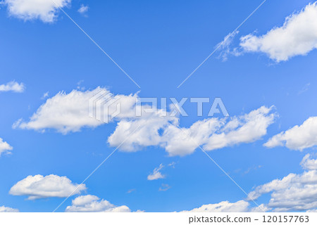 White clouds in a bright blue sky. The beauty of the nature White clouds in a bright blue sky. The beauty of the nature 120157763