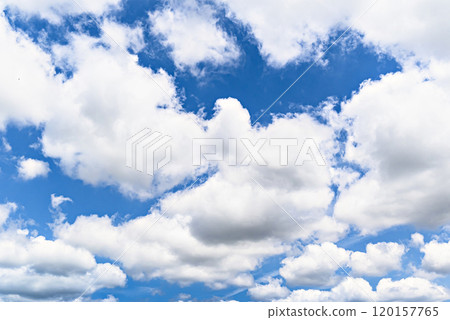 White clouds in a bright blue sky. The beauty of the nature White clouds in a bright blue sky. The beauty of the nature 120157765