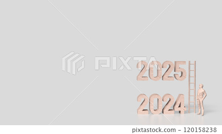 The Number 2024 and 2025 for Business concept 3d rendering. The Number 2024 and 2025 for Business concept 3d rendering. 120158238