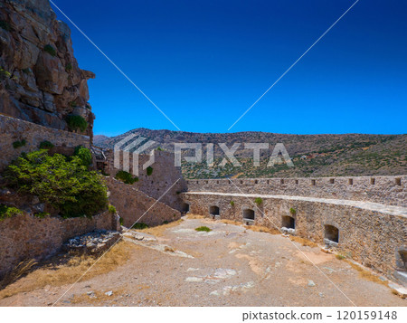 Ruins of a watchtower (Spinalonga, Crete, Greece) Ruins of a watchtower (Spinalonga, Crete, Greece) 120159148