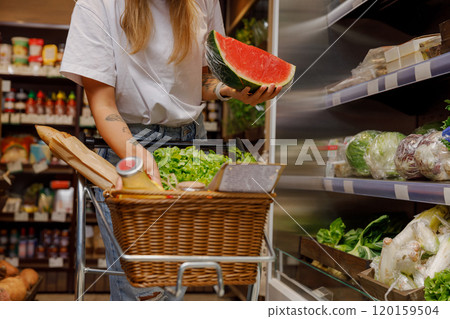 Exploring the Grocery Store for Fresh Produce, Particularly Watermelon, and Seasonal Goodies Exploring the Grocery Store for Fresh Produce, Particularly Watermelon, and Seasonal Goodies 120159504