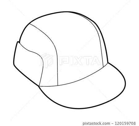 Cord Cap Hat. Summer Head Fashion accessory clothing technical illustration. Vector headgear for Men, women, Cord Cap Hat. Summer Head Fashion accessory clothing technical illustration. Vector headgear for Men, women, 120159708
