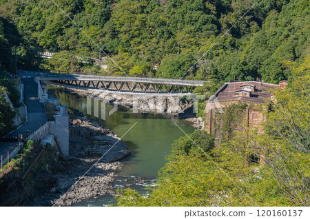 從京都府宇治市天瀨水壩眺望宇治川 從京都府宇治市天瀨水壩眺望宇治川 120160137