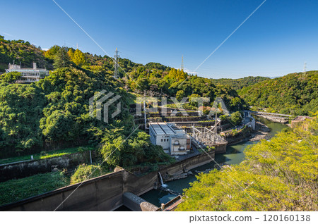 View of the Uji River from Amagase Dam, Uji City, Kyoto Prefecture 120160138