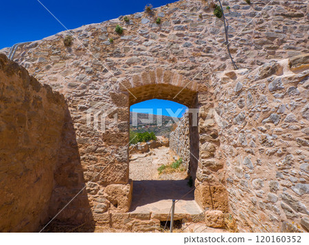 Remains of a Venetian doorway (Spinalonga, Crete, Greece) 120160352