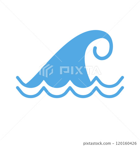 海嘯圖示藍色 海嘯圖示藍色 120160426