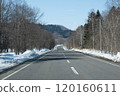 Road through the winter forest in Hokkaido after the snow has melted 120160611