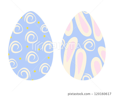 Easter eggs patterned abstract hand drawn ornament, dots and bunny ears. Easter design elements Set Easter eggs patterned abstract hand drawn ornament, dots and bunny ears. Easter design elements Set 120160617