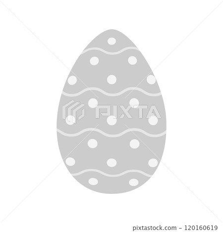 Easter egg patterned dots and wavy lines in grayscale. Sticker Icon Hand drawn Easter design element Easter egg patterned dots and wavy lines in grayscale. Sticker Icon Hand drawn Easter design element 120160619