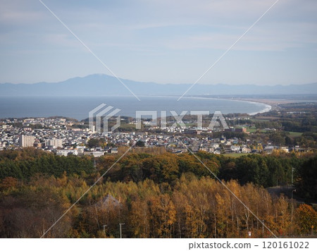 從網走市天戶山展望台眺望鄂霍次克海和知床 120161022