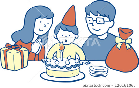 父母和孩子慶祝生日 父母和孩子慶祝生日 120161063