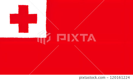 Hand-drawn flag of Tonga. 120161224